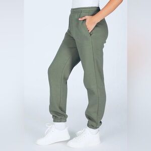 LAZYPANTS Premium Fleeced Women's Lazypants Joggers Green Size Medium